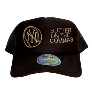 Double Brown Two Tone Yankee Baseball Trucker